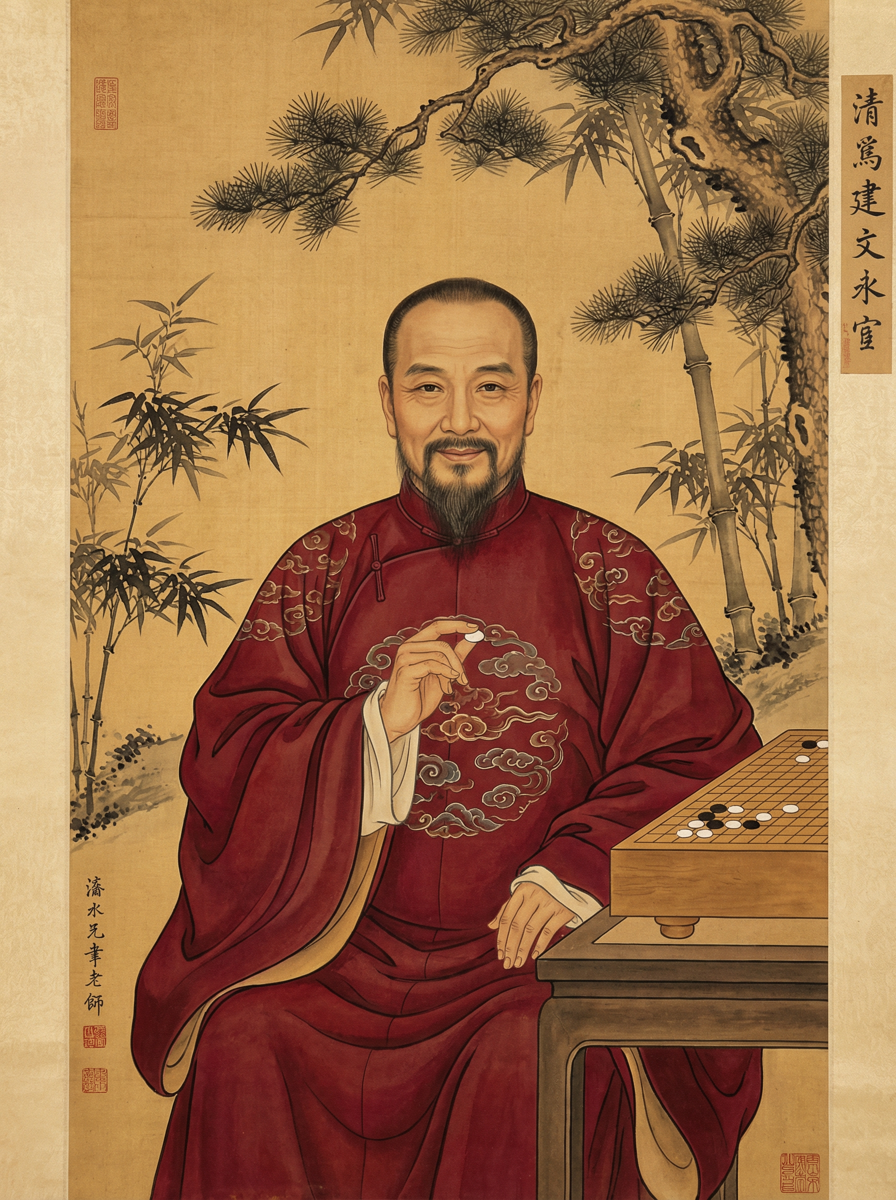 ky棋牌 - 清代围棋宗师范西屏画像